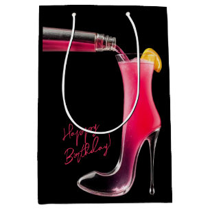Sac Cadeau Moyen Stiletto et cocktails