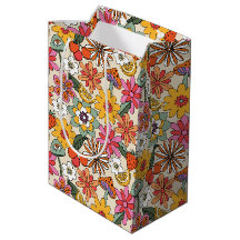 Super des années 70, orange, rose et vert