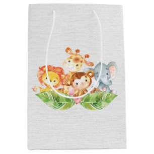 Sac Cadeau Moyen Sweet Baby Jungle Animaux