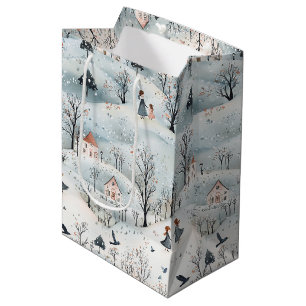 Sac Cadeau Moyen Sylvoria - Motifs naïfs du paysage (8/8)