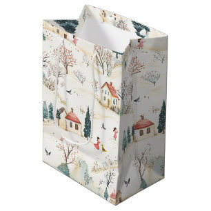 Sac Cadeau Moyen Sylvoria - Paysage naïf (6/8)