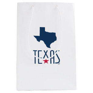Sac Cadeau Moyen Symboles du Texas, Texas, bleu marine
