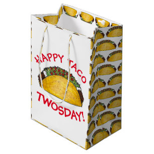 Sac Cadeau Moyen Taco TWOSday Mardi 2 Anniversaire fête Fiesta