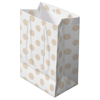 Sac Cadeau Moyen Tan pois