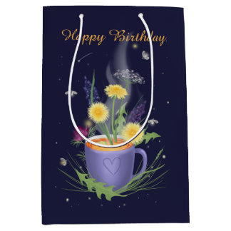 Sac Cadeau Moyen Tea Time Fleurs d'été