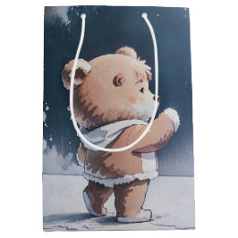 Sac Cadeau Moyen Teddy Bear Boy Bearly Wait Baby shower