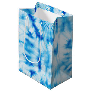 Sac Cadeau Moyen Teinture de tourbe bleu blanc