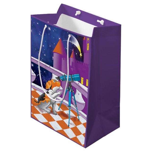 Sac Cadeau Moyen télescope pour chiens (Devant Angle)