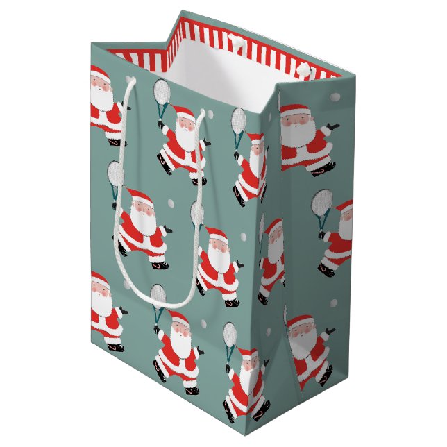 Sac Cadeau Moyen Tennis Christmas Holiday (Devant Angle)