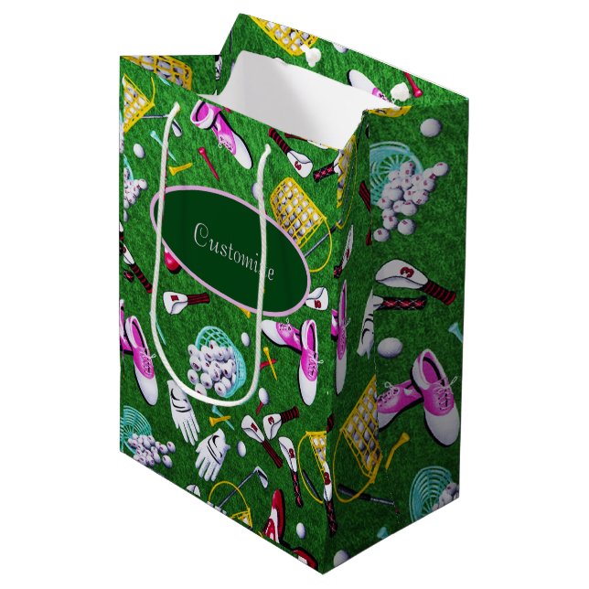 Sac Cadeau Moyen The Time Girly Golf (Devant Angle)