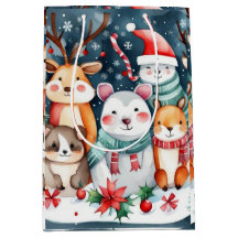 Thème de Noël Animaux mignons