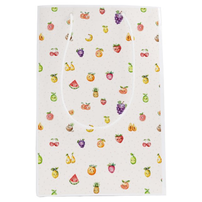 Sac Cadeau Moyen Thème Fruit (Devant)