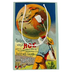 Sac Cadeau Moyen Tickle the Earth - Impression de carte commerciale