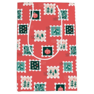 Sac Cadeau Moyen Timbres Jours de Holly Joyeux