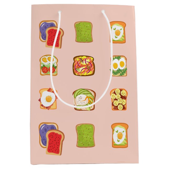 Sac Cadeau Moyen Toast Brunch (Devant)