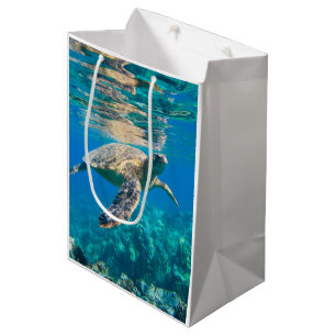 Sac Cadeau Moyen Tortue de mer de natation