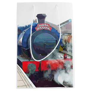 SAC CADEAU MOYEN TRAINS À VAPEUR