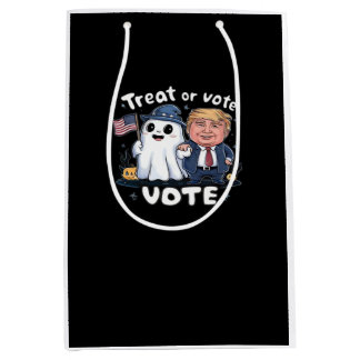 Sac Cadeau Moyen Traiter Ou Voter, Trumpkin Éffrayant, Halloween Gr