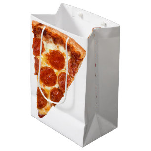 Sac Cadeau Moyen tranche de pizza pepperoni classique de SlipperyJo