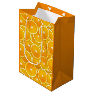 Sac Cadeau Moyen Tranches oranges