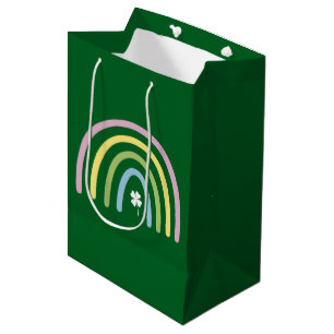 Sac Cadeau Moyen Trèfle à quatre feuilles Arc-en-ciel Fête de la Sa