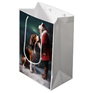 Sac Cadeau Moyen Trek Walker Coonhound Noël du Père Noël