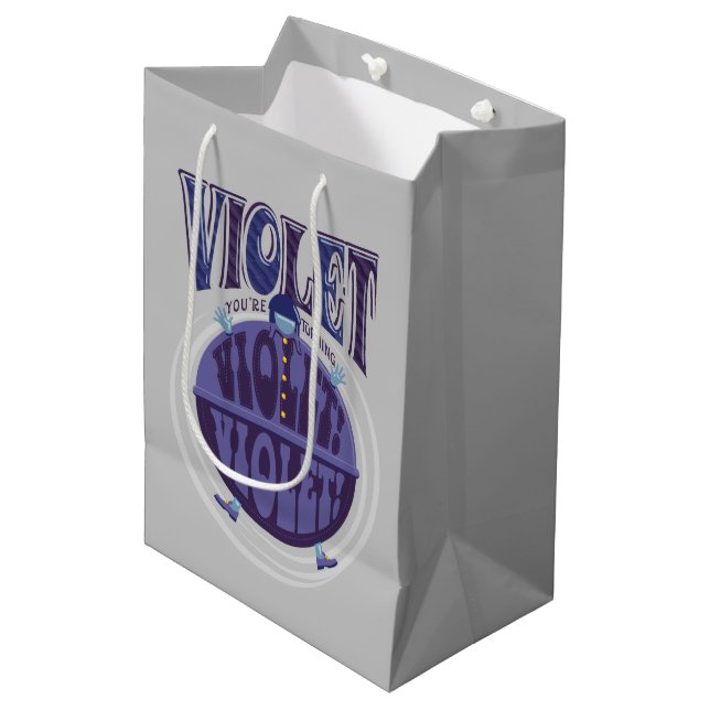 Sac Cadeau Moyen Tu deviens Violet, Violet ! (Devant Angle)