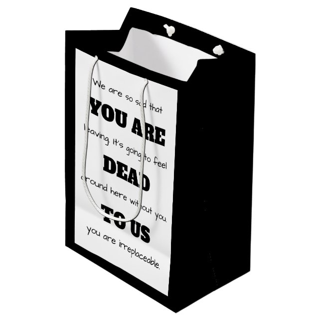 Sac Cadeau Moyen Tu es mort pour nous (Devant Angle)