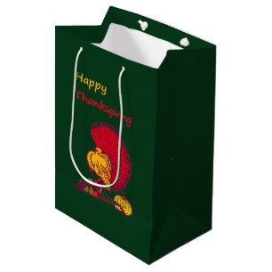 Sac Cadeau Moyen Turquie et bon thanksgiving légume vert