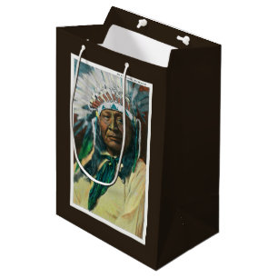 Sac Cadeau Moyen Un chef indien PortraitColorado d'Arapahoe