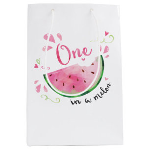 Sac Cadeau Moyen Une dans un Melon 1er fête d'anniversaire