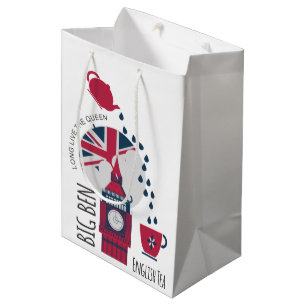 Sac Cadeau Moyen Une tache de thé anglais