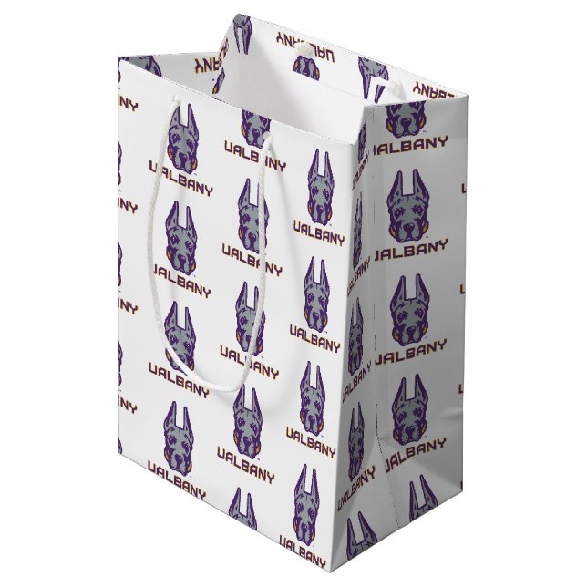Sac Cadeau Moyen Université d'Albany Great Danes (Devant Angle)