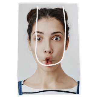 Sac Cadeau Moyen Upload Your Funny Face Photo Selfie