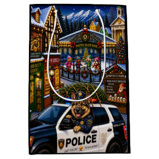 Sac Cadeau Moyen Vacances de la police des Shepherds allemands 
