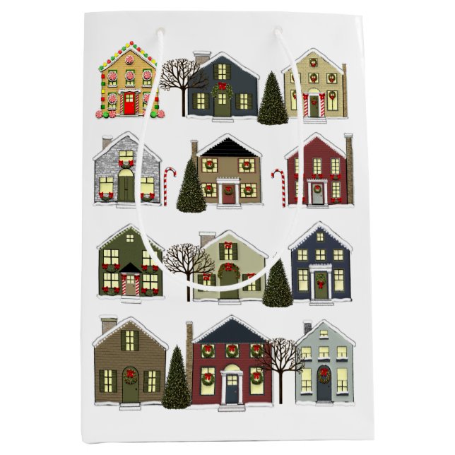 Sac Cadeau Moyen Vacances de Noël de Realtor (Devant)