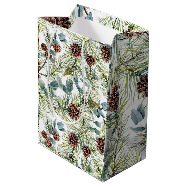 Sac Cadeau Moyen Vacances Forêt de Bois (Dos Angle)
