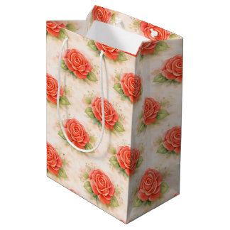Sac Cadeau Moyen Valentine rose