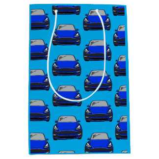 Sac Cadeau Moyen Véhicule électrique Bleu Voiture VUS Bleu