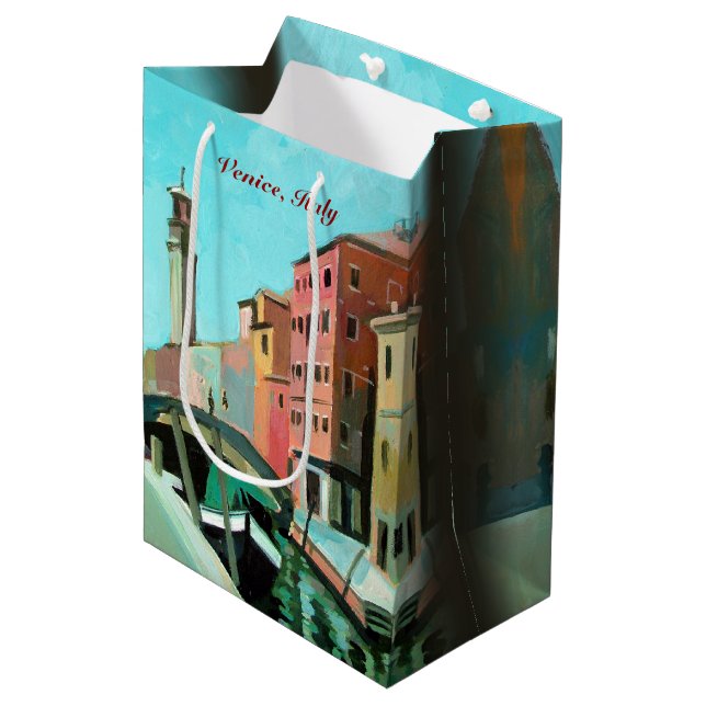 Sac Cadeau Moyen Venise, Italie | Campo San Barnaba (Devant Angle)