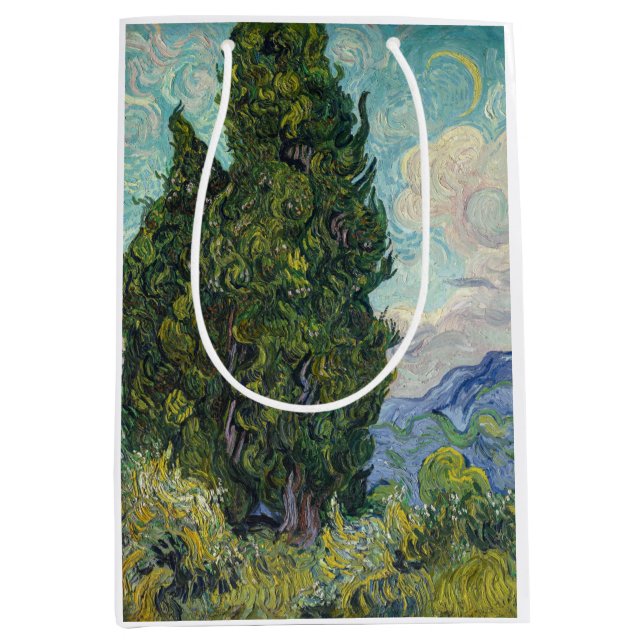 Sac Cadeau Moyen Vincent van Gogh - Cyprès (Devant)