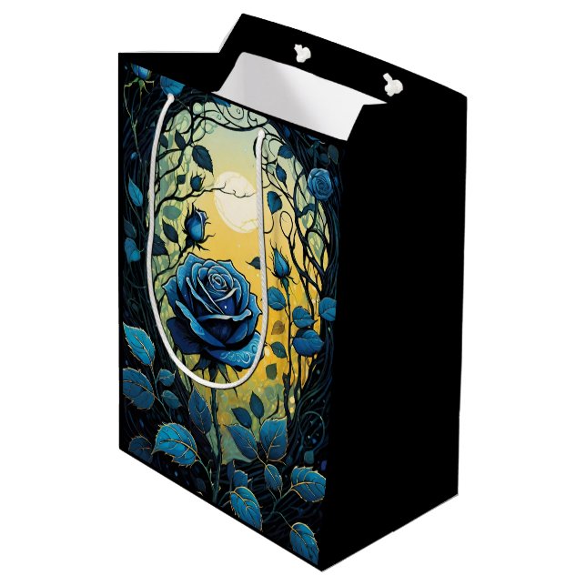 Sac Cadeau Moyen Vins Roses bleus 2 (Dos Angle)