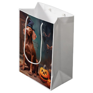 Sac Cadeau Moyen Vizsla Potirons Halloween Effrayant
