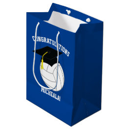Sac Cadeau Moyen Volleyball Graduation Blue