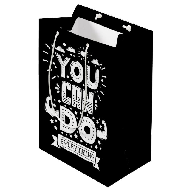 Sac Cadeau Moyen Vous Pouvez Tout Faire (Devant Angle)