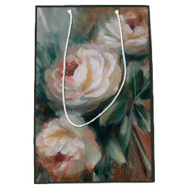 Sac Cadeau Moyen White Roses