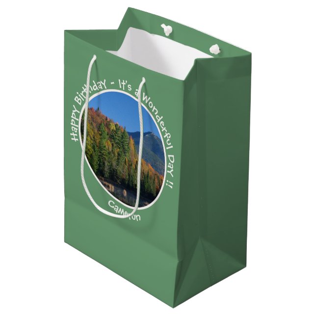 Sac Cadeau Moyen Whiteface Mountain, Adirondack Articles de fête d' (Devant Angle)