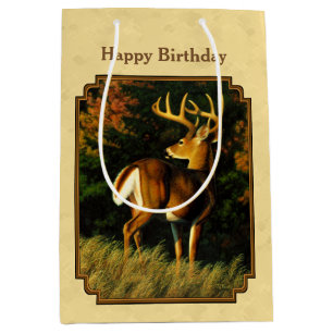 Sac Cadeau Moyen Whitetail Deer Monster Buck Yellow