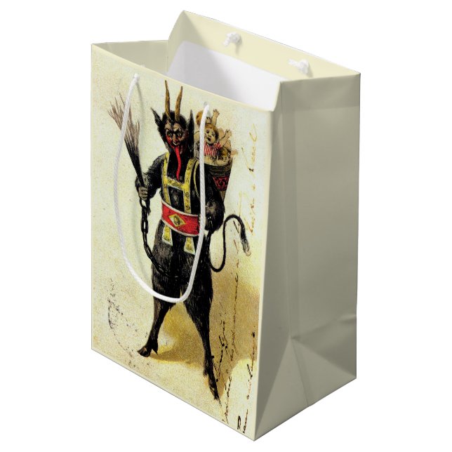 Sac Cadeau Moyen Wicked Krampus Scary Demon Holiday Christmas Xmas (Devant Angle)