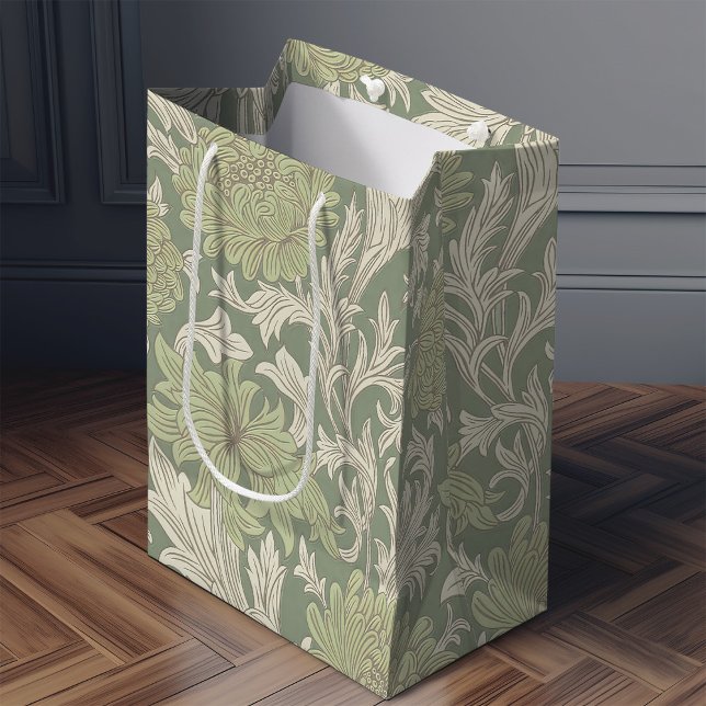 Sac Cadeau Moyen William Morris Chrysanthemum Motif Moyen Cadeau B (Créateur téléchargé)